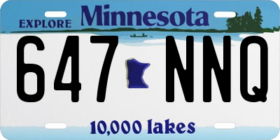 MN license plate 647NNQ