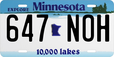 MN license plate 647NOH