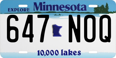 MN license plate 647NOQ