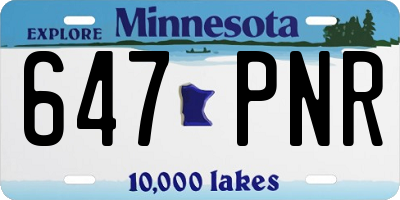 MN license plate 647PNR