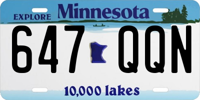 MN license plate 647QQN