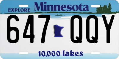 MN license plate 647QQY