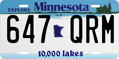 MN license plate 647QRM