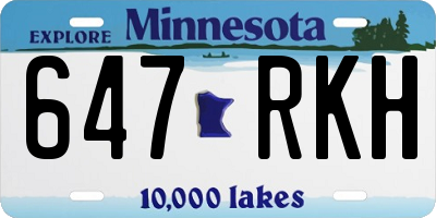 MN license plate 647RKH