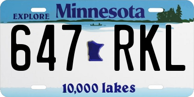 MN license plate 647RKL