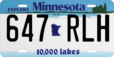 MN license plate 647RLH
