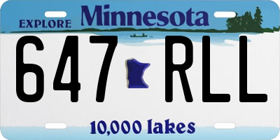 MN license plate 647RLL