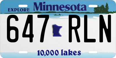 MN license plate 647RLN