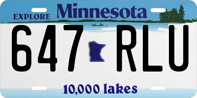 MN license plate 647RLU