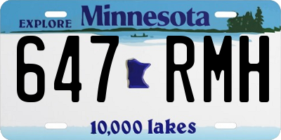 MN license plate 647RMH