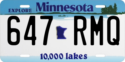 MN license plate 647RMQ