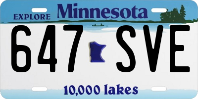 MN license plate 647SVE
