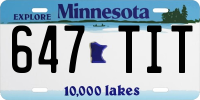 MN license plate 647TIT