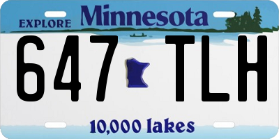 MN license plate 647TLH