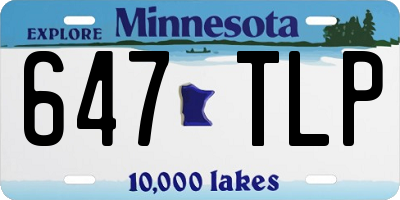 MN license plate 647TLP
