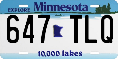 MN license plate 647TLQ