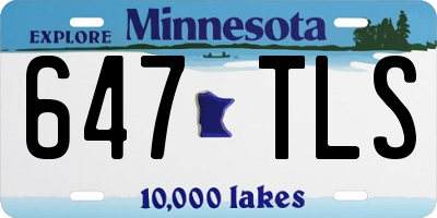 MN license plate 647TLS