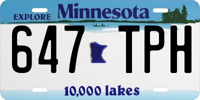 MN license plate 647TPH