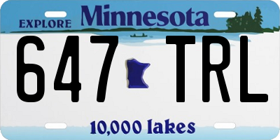 MN license plate 647TRL