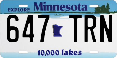 MN license plate 647TRN