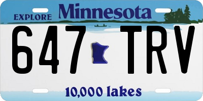 MN license plate 647TRV