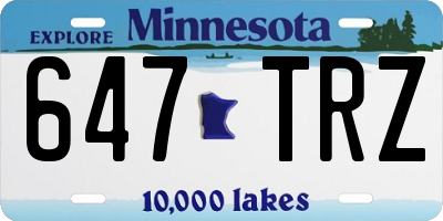 MN license plate 647TRZ