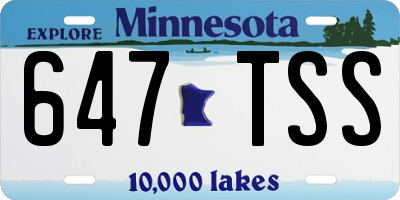 MN license plate 647TSS