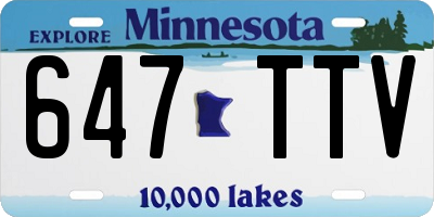 MN license plate 647TTV