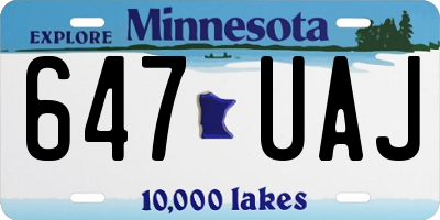 MN license plate 647UAJ