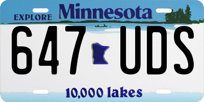 MN license plate 647UDS