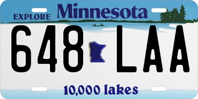 MN license plate 648LAA