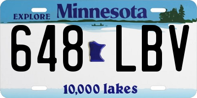 MN license plate 648LBV