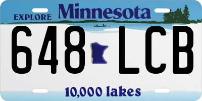 MN license plate 648LCB