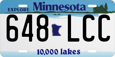 MN license plate 648LCC