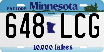 MN license plate 648LCG