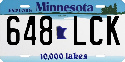 MN license plate 648LCK