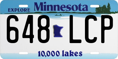 MN license plate 648LCP