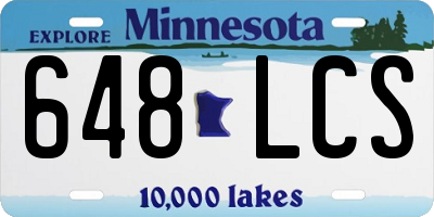 MN license plate 648LCS