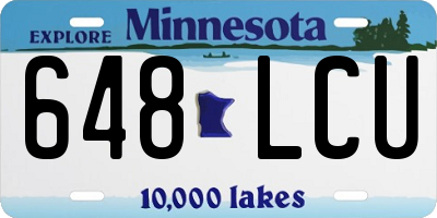 MN license plate 648LCU