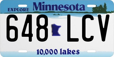 MN license plate 648LCV