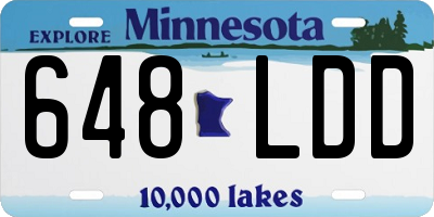 MN license plate 648LDD