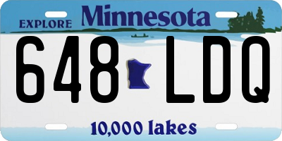 MN license plate 648LDQ