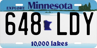 MN license plate 648LDY