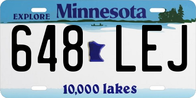MN license plate 648LEJ