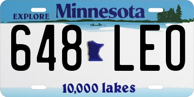 MN license plate 648LEO