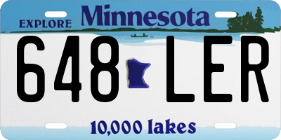 MN license plate 648LER