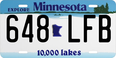 MN license plate 648LFB