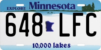 MN license plate 648LFC