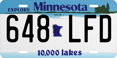 MN license plate 648LFD