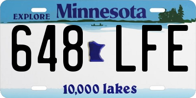 MN license plate 648LFE